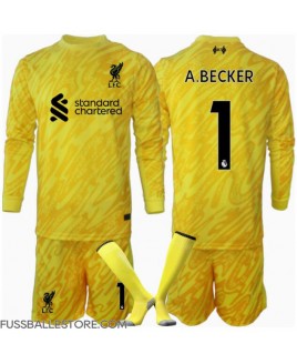 Günstige Liverpool Alisson Becker #1 Torwart 3rd trikot Kinder 2024-25 Langarm (+ Kurze Hosen)
